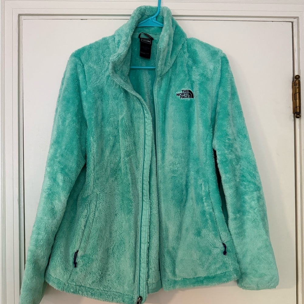 The North Face Women's Mint Green Plush Fleece Zip Jacket